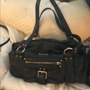 Black Michael Kors leather shoulder bag